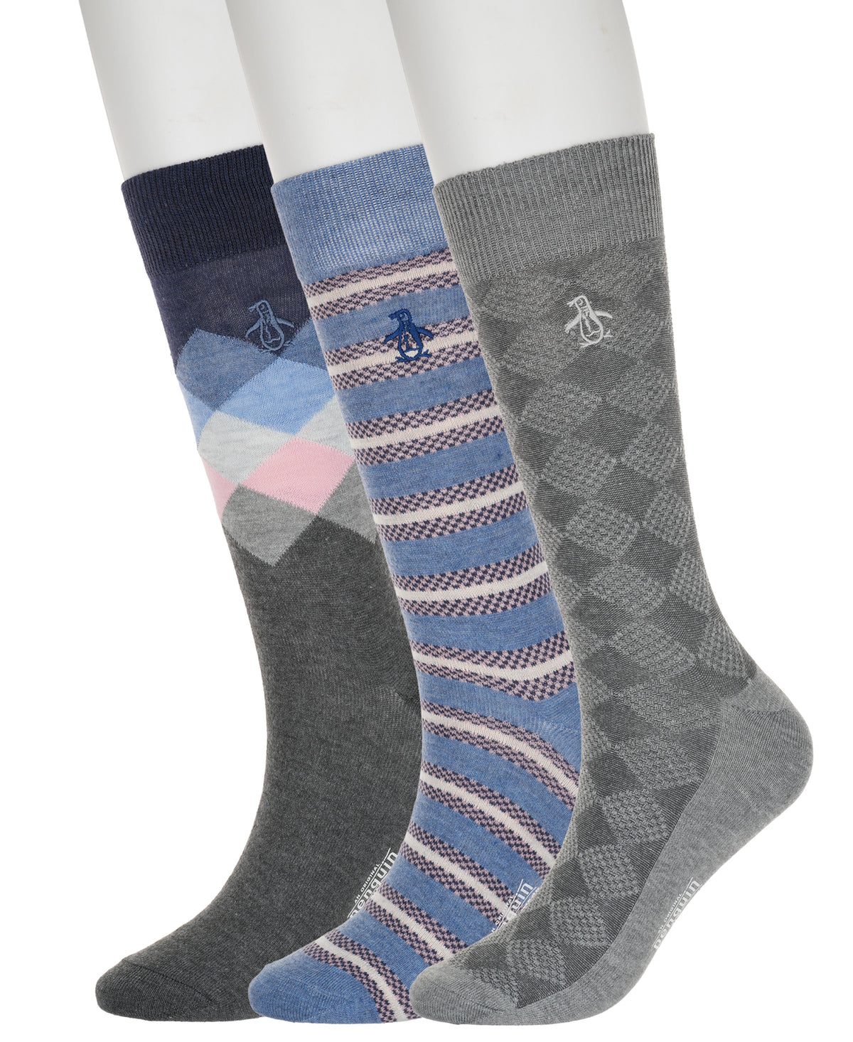 Original Penguin 3 Pack Striped Diamond Wyatt Sock