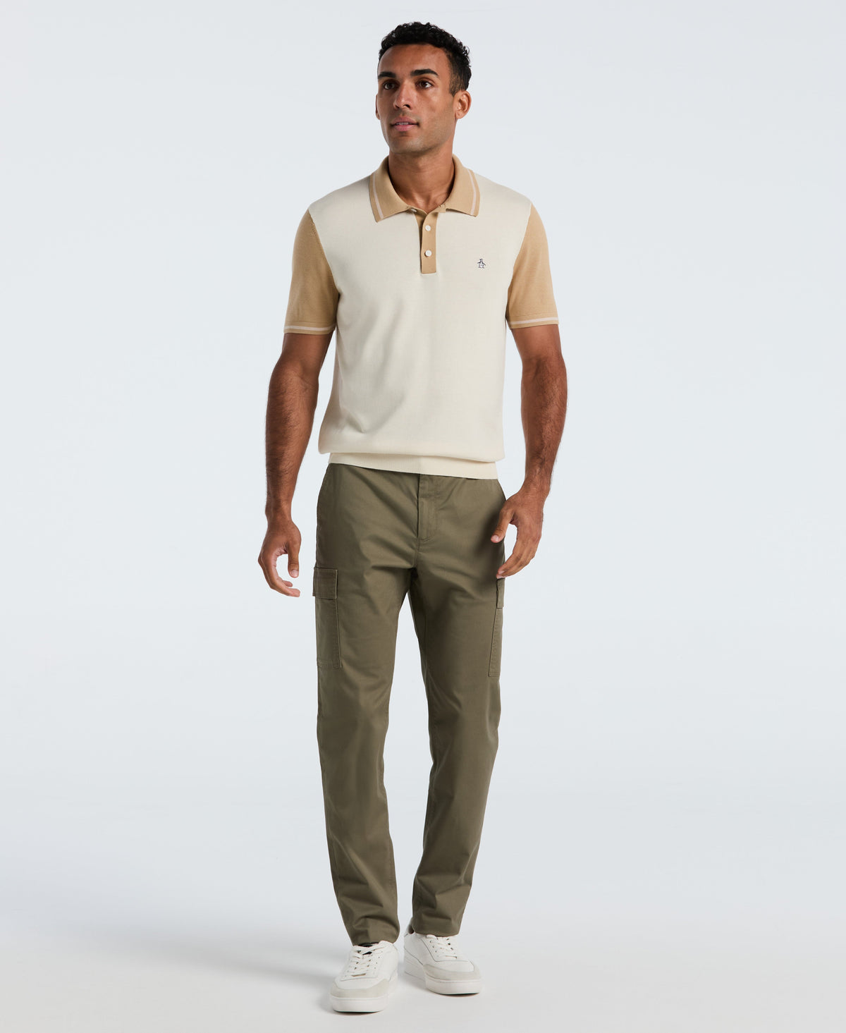 Original Penguin Cotton Colorblock Sweater Polo