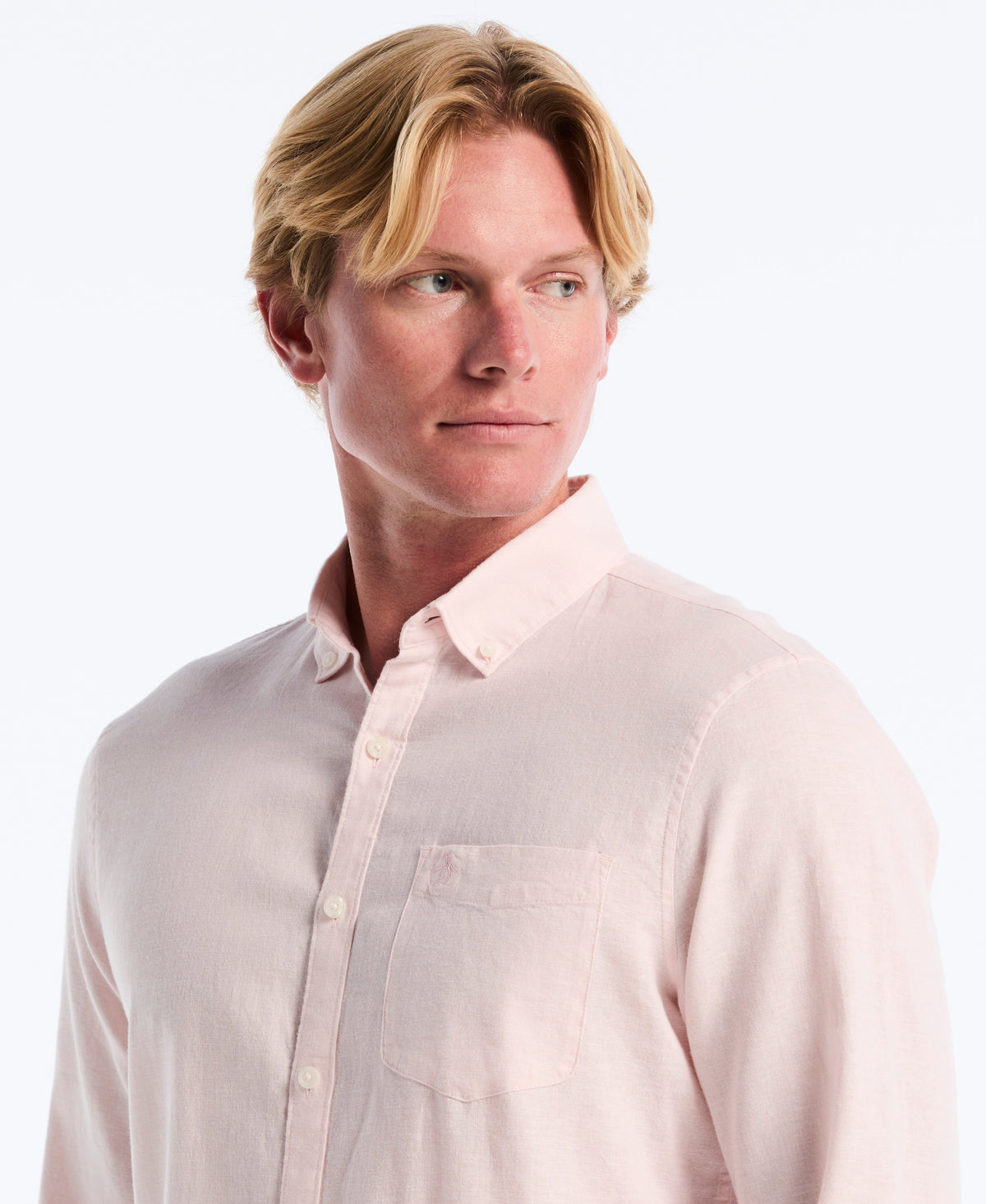 Original Penguin Linen Long Sleeve Shirt