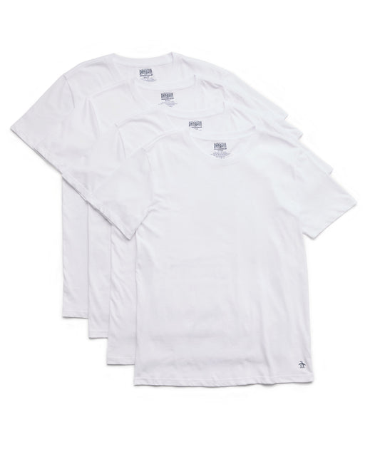 Original Penguin 4 Pack White Crew Tees
