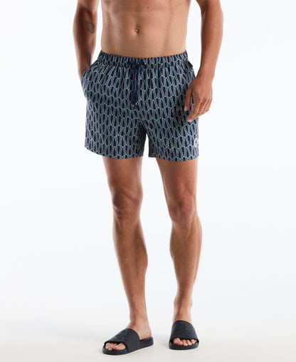 Original Penguin 5" Box Beer Bottle Geo Swim Short