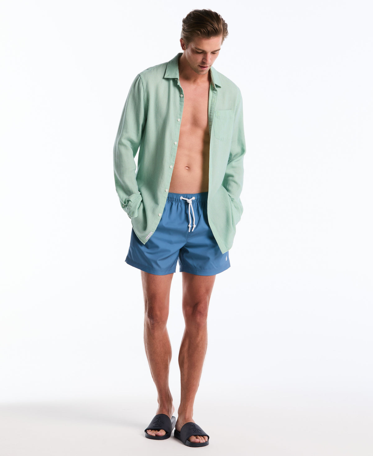 Original Penguin 5" Box Solid Swim Short