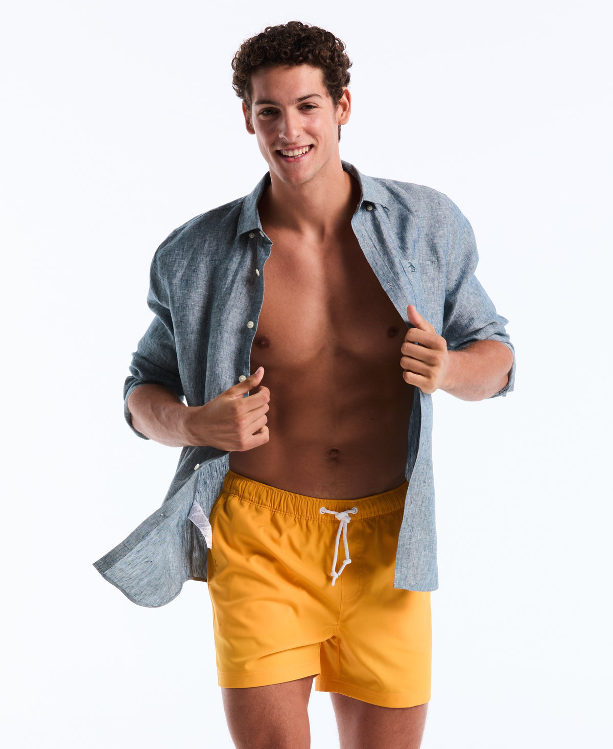 Original Penguin 5" Box Solid Swim Short
