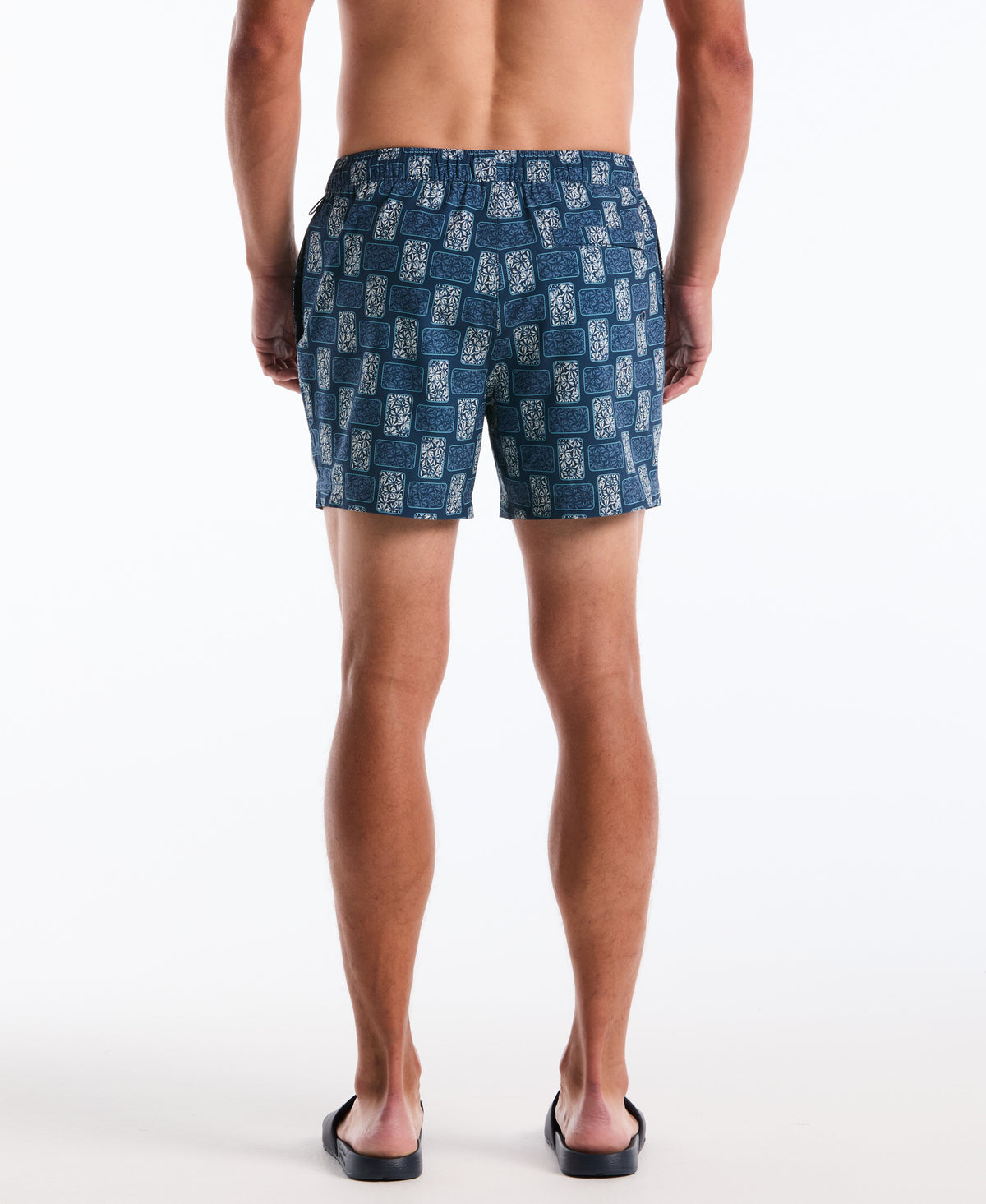 Original Penguin 5" Flower Block Print Swim Short