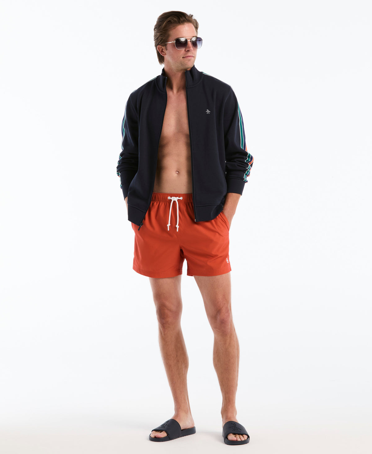 Original Penguin 5" Solid Stretch Swim Short