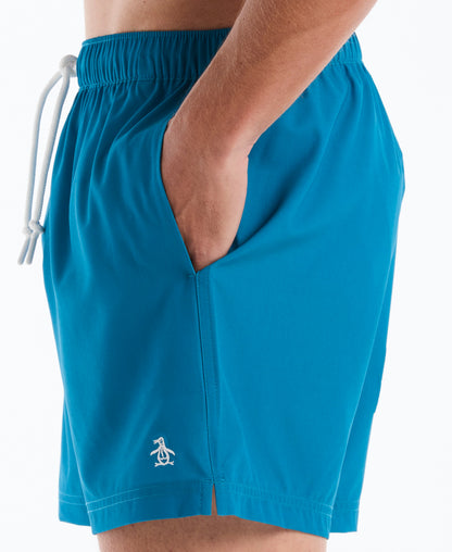Original Penguin 5" Solid Stretch Swim Short