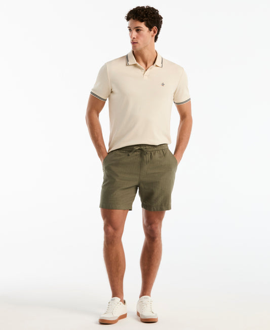 Original Penguin 6" Linen Blend Short