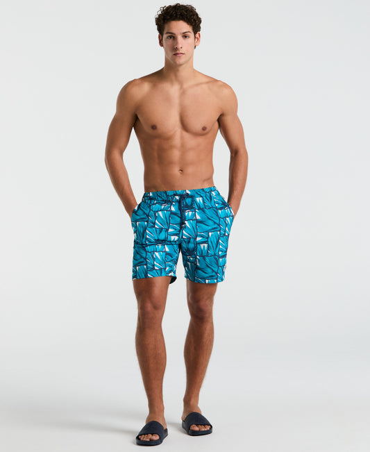 Original Penguin 7" Agave Tiles Print Swim Short