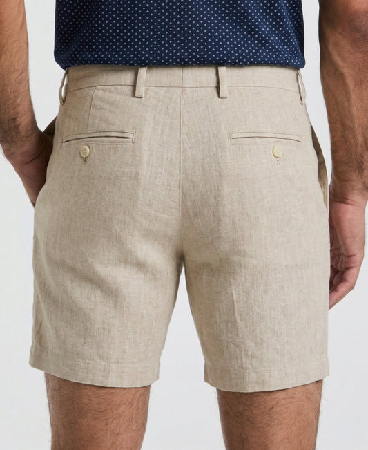 Original Penguin 7" Flat Front Linen Blend Short