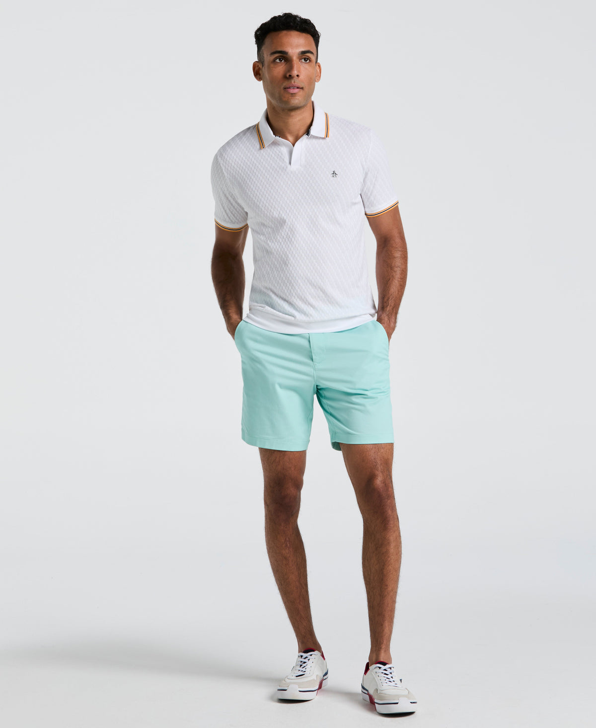 Original Penguin All-Over Jacquard Johnny Collar Polo