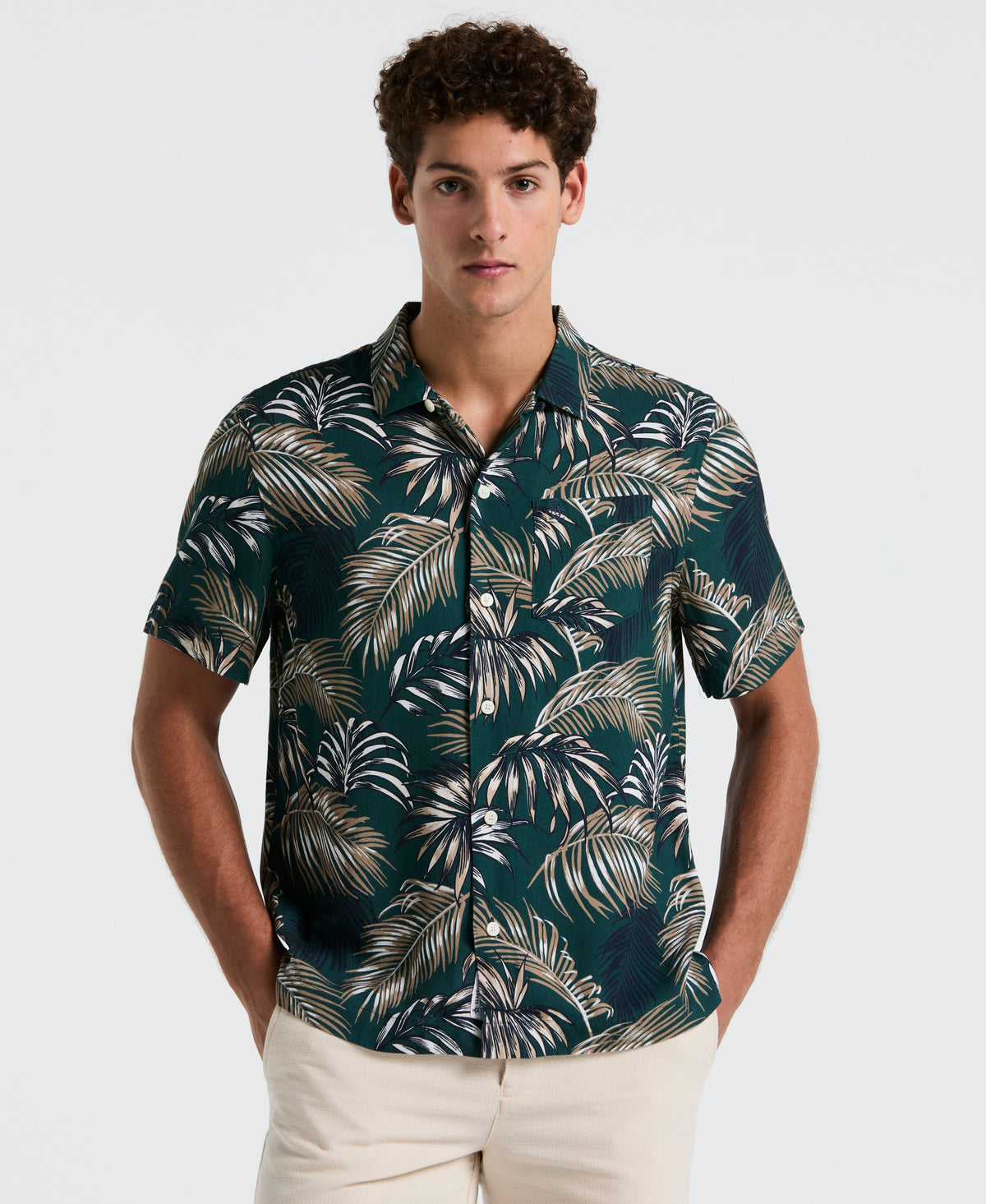 Original Penguin All-Over Palm Leaf Camp Shirt