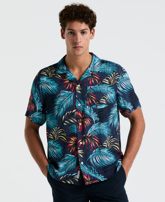 Original Penguin All-Over Palm Leaf Camp Shirt