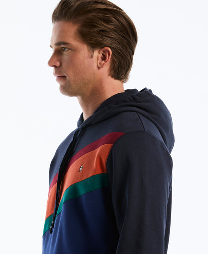 Original Penguin Asymmetrical Colorblock Fleece Hoodie