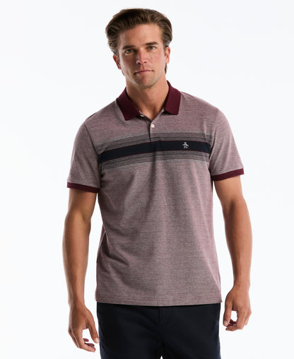 Original Penguin Birdseye Pique Degrade Striped Polo