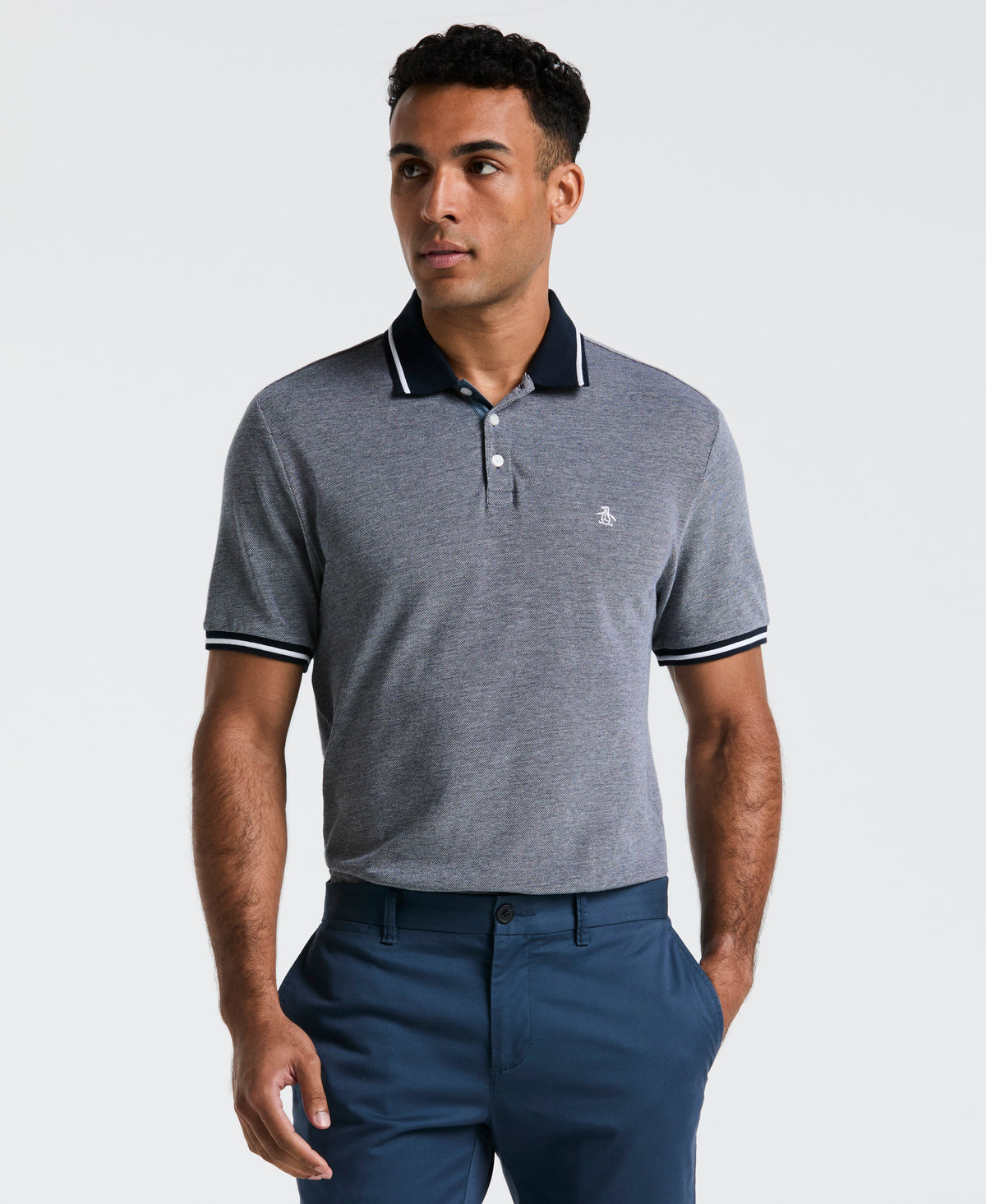 Original Penguin Birdseye Pique Tipped Polo