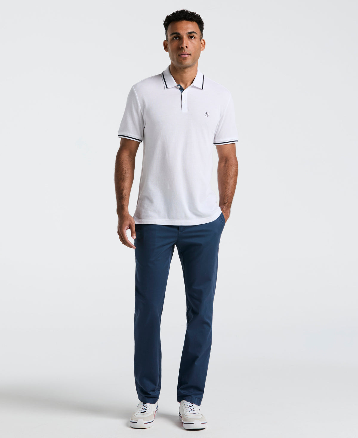 Original Penguin Birdseye Pique Tipped Polo
