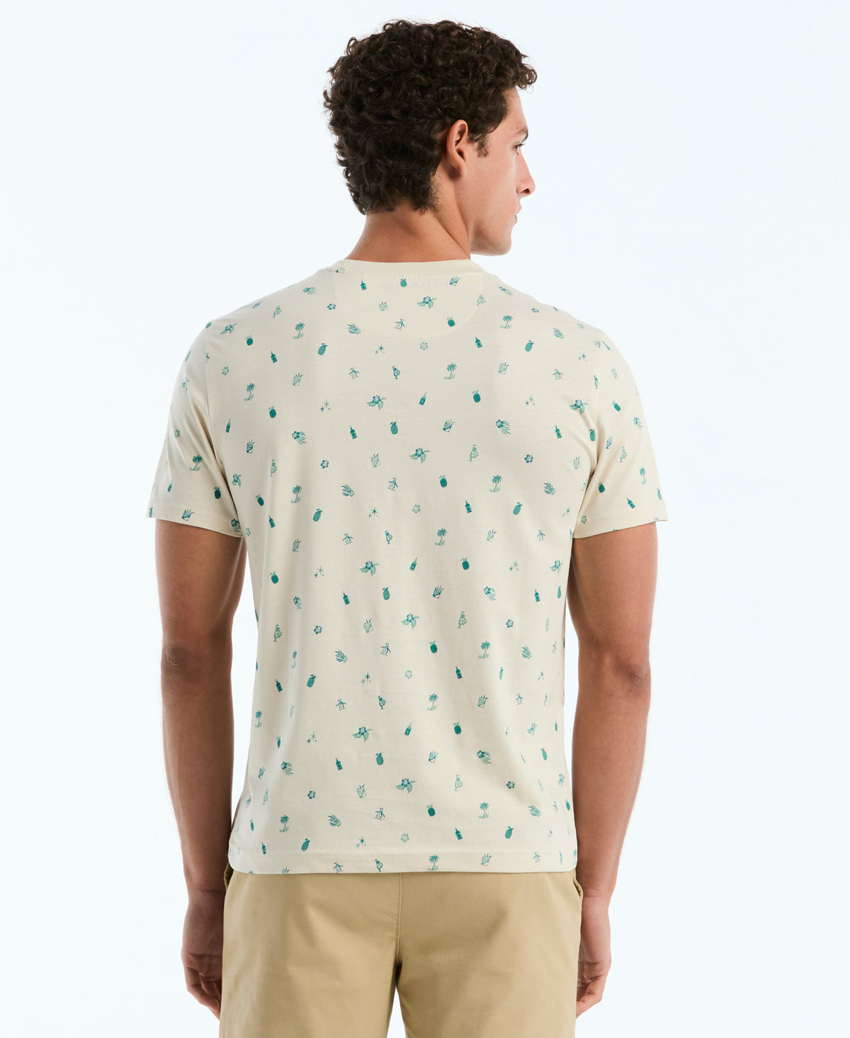 Original Penguin Botanical Drinks Print Cotton Tee