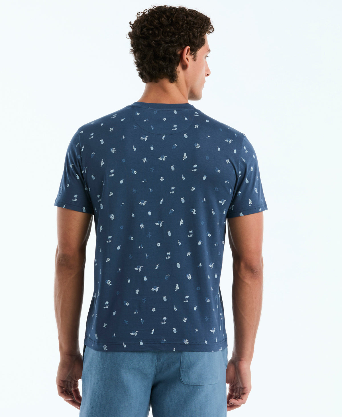 Original Penguin Botanical Drinks Print Cotton Tee