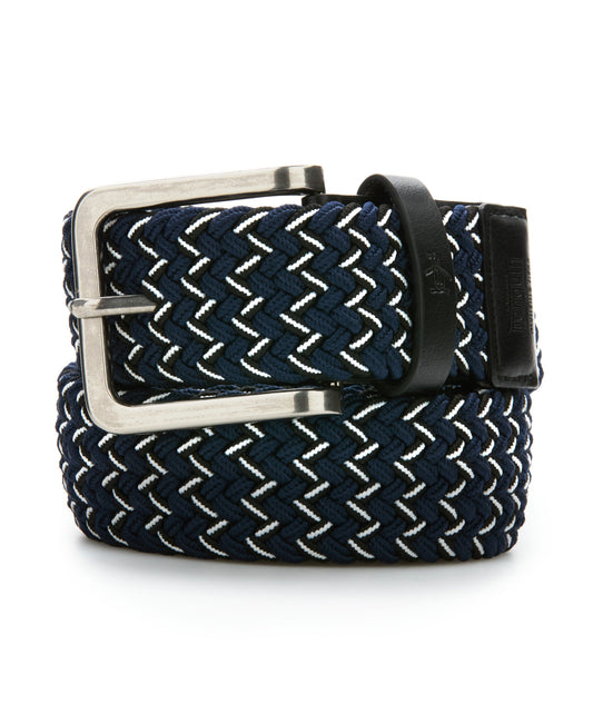 Original Penguin Braided Woven Stripe Golf Belt