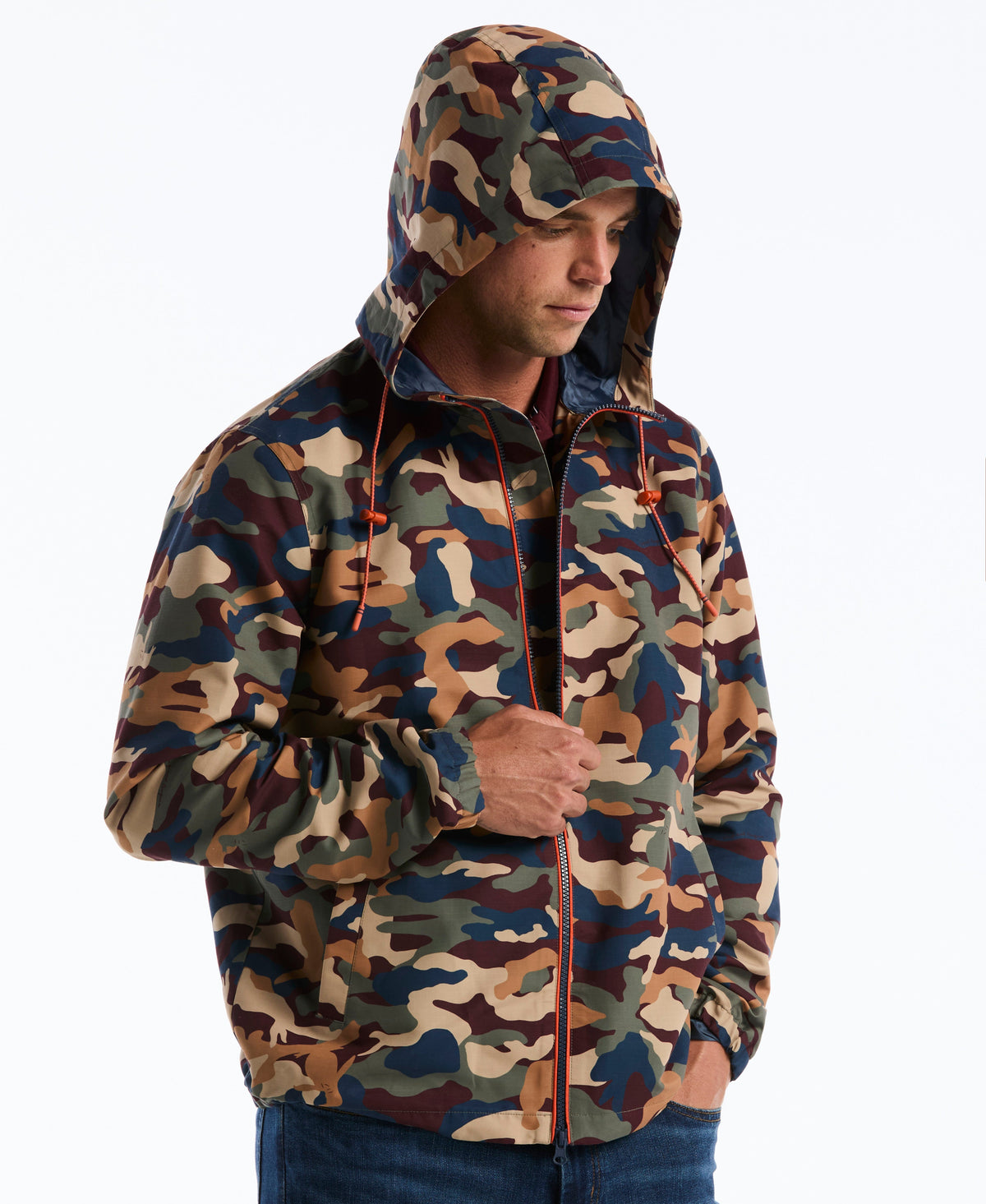 Original Penguin Camo Print Ripstop Windbreaker