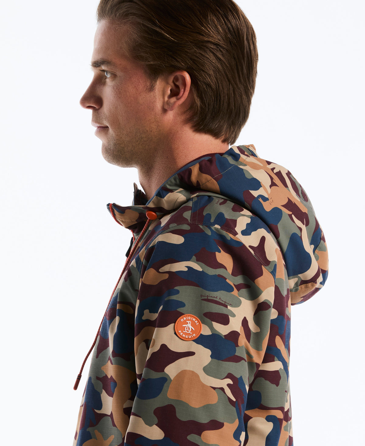 Original Penguin Camo Print Ripstop Windbreaker