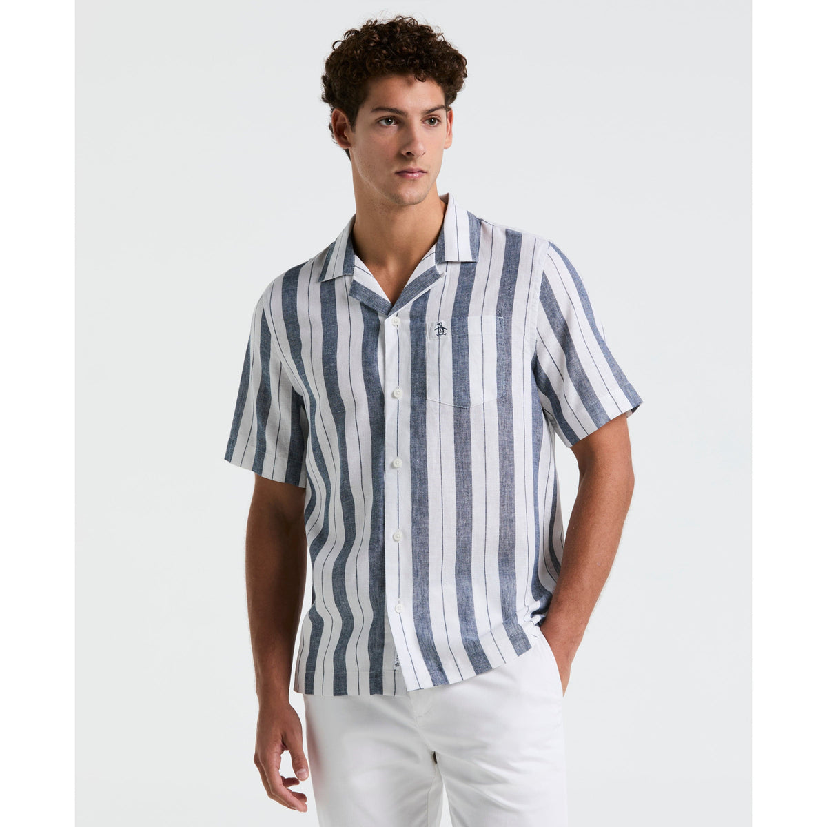 Original Penguin Vertical Stripe Pocket Shirt
