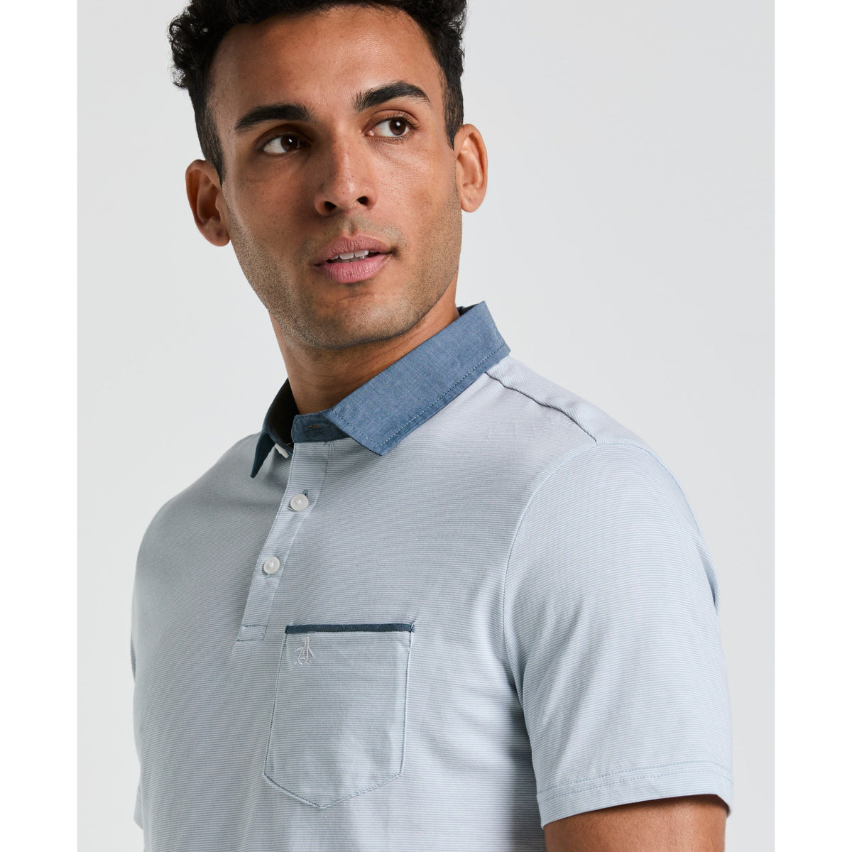 Original Penguin Chambray Stripe Polo