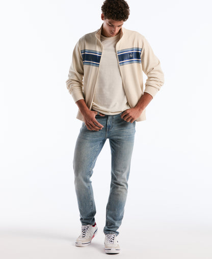 Original Penguin Chest Striped Fleece Track Jacket