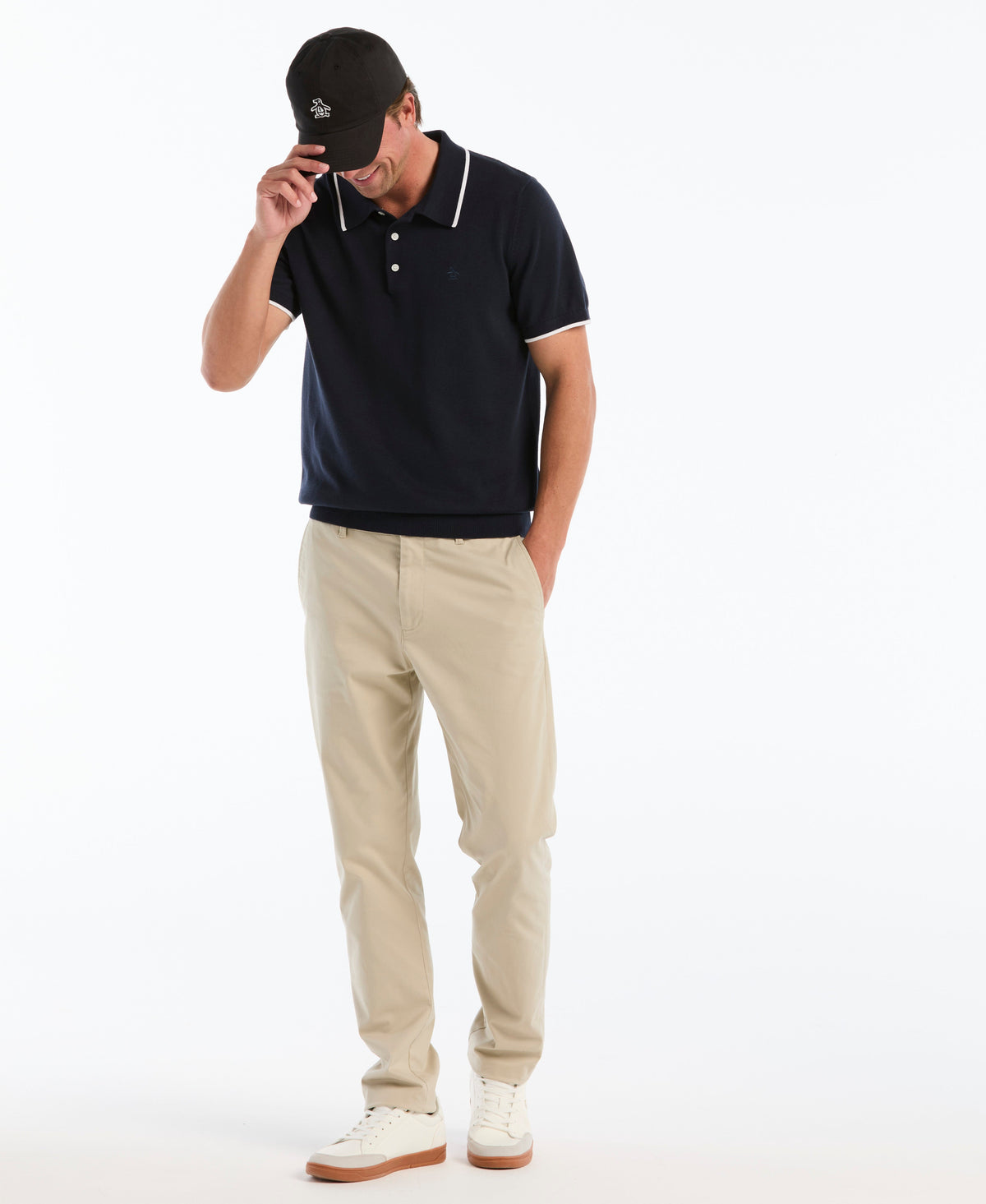 Original Penguin Contrast Tipped Sweater Polo