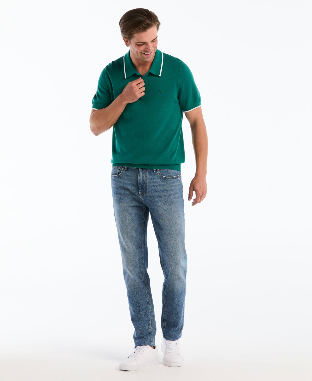 Original Penguin Contrast Tipped Sweater Polo