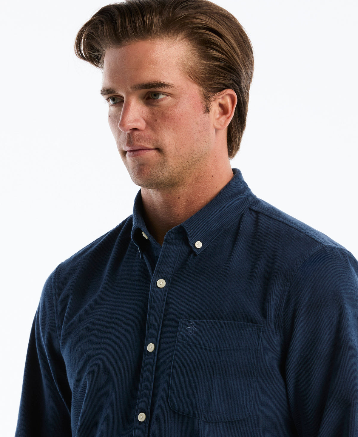 Original Penguin Corduroy Horizontal Striped Pocket Shirt