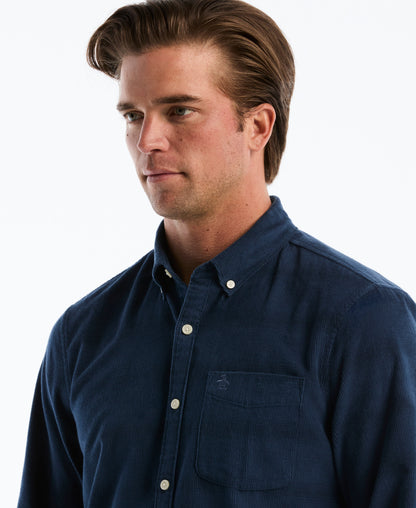 Original Penguin Corduroy Horizontal Striped Pocket Shirt