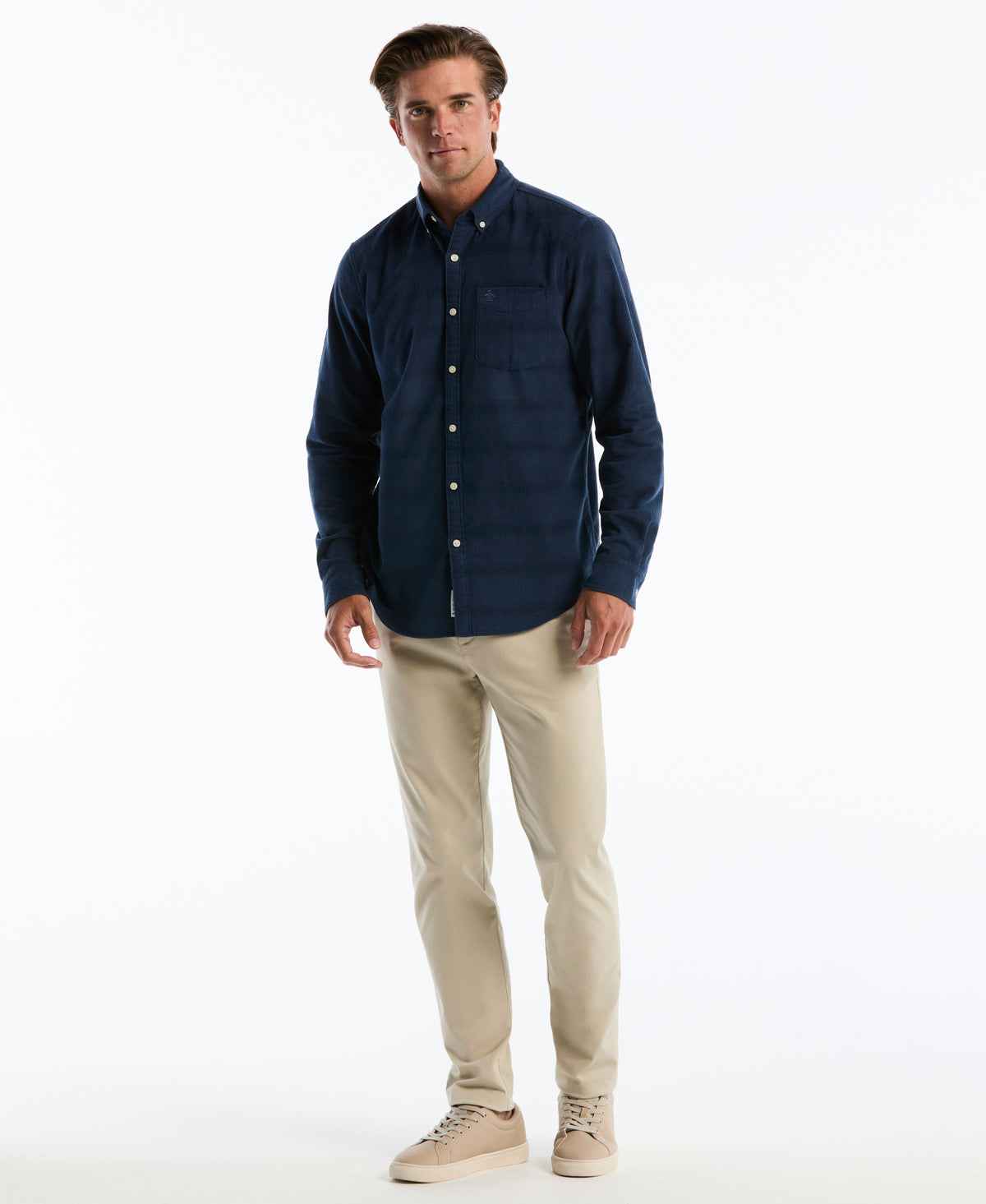 Original Penguin Corduroy Horizontal Striped Pocket Shirt