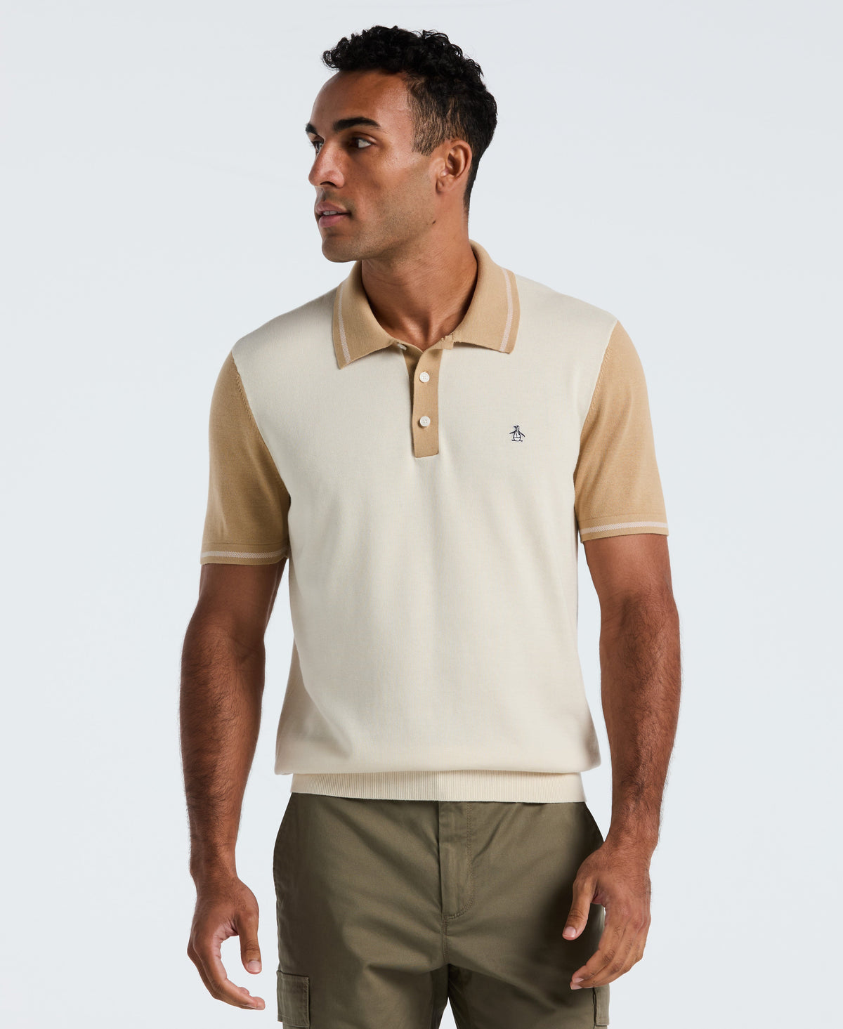 Original Penguin Cotton Colorblock Sweater Polo