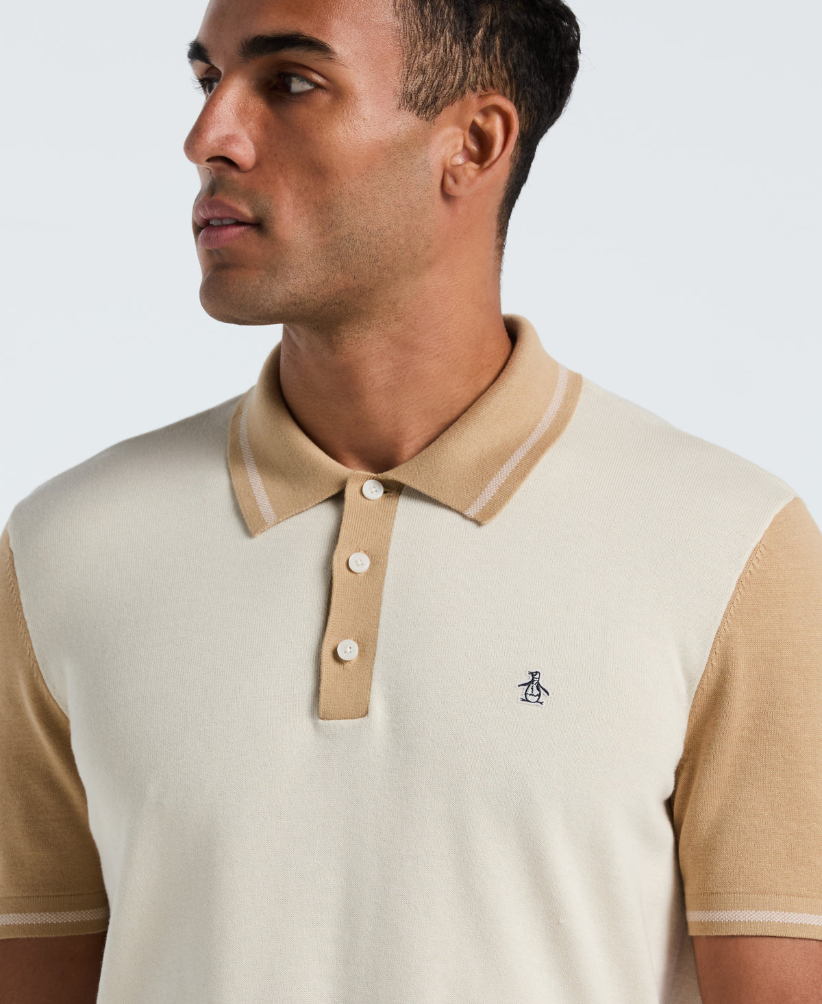 Original Penguin Cotton Colorblock Sweater Polo