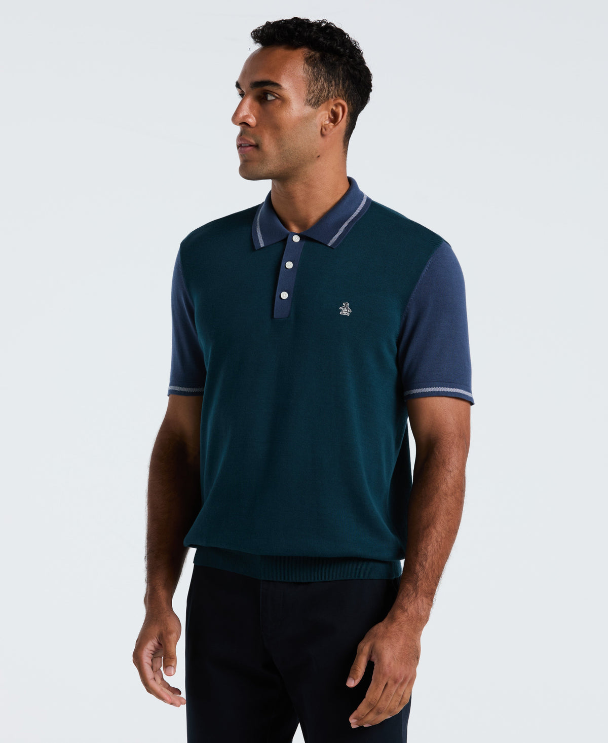 Original Penguin Cotton Colorblock Sweater Polo