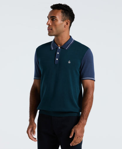 Original Penguin Cotton Colorblock Sweater Polo