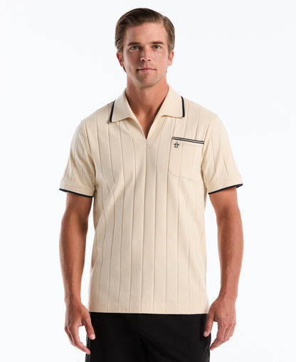 Original Penguin Cotton Rib Open Collar Polo