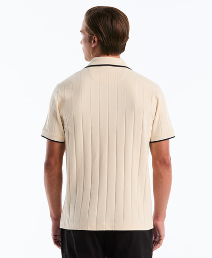 Original Penguin Cotton Rib Open Collar Polo
