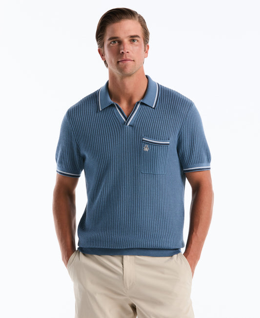 Original Penguin Cotton Ribbed Johnny Sweater Polo