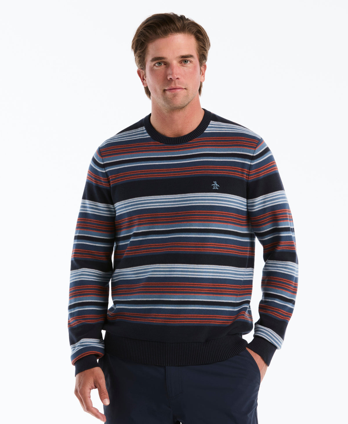 Original Penguin Degrade Stripe Crewneck Sweater