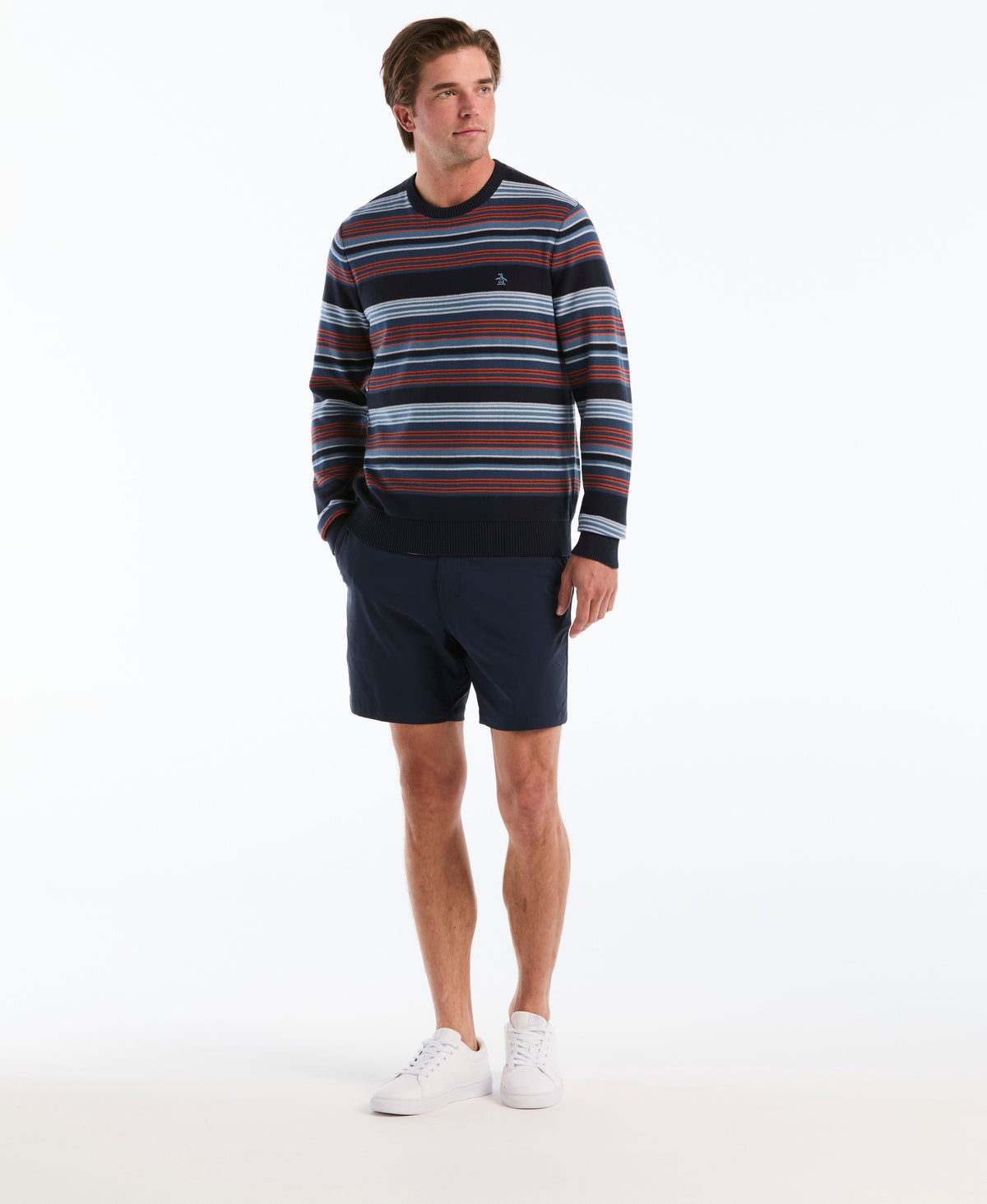 Original Penguin Degrade Stripe Crewneck Sweater