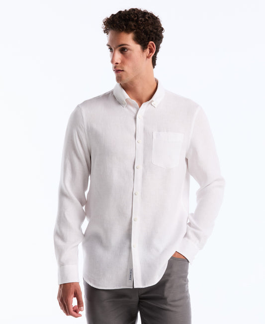Original Penguin Delave Linen Long Sleeve Shirt
