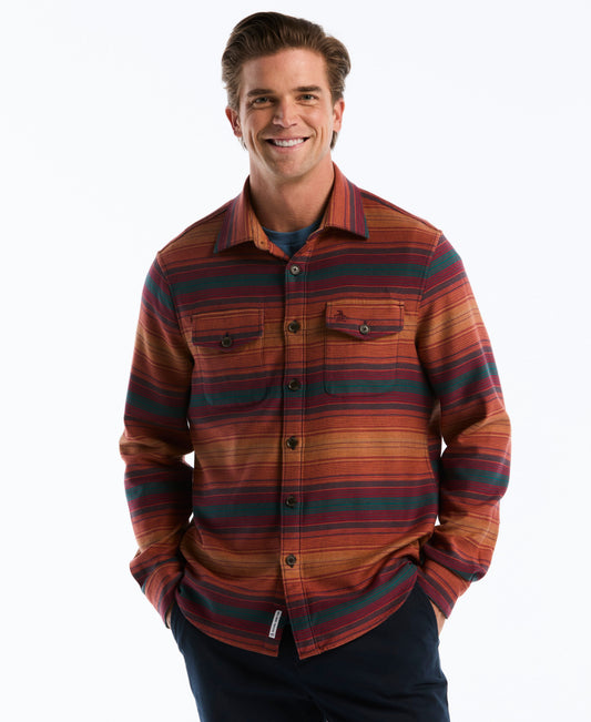 Original Penguin Double Cloth Stripe Overshirt