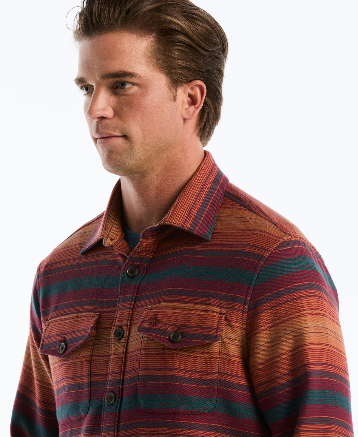 Original Penguin Double Cloth Stripe Overshirt