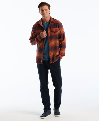 Original Penguin Double Cloth Stripe Overshirt