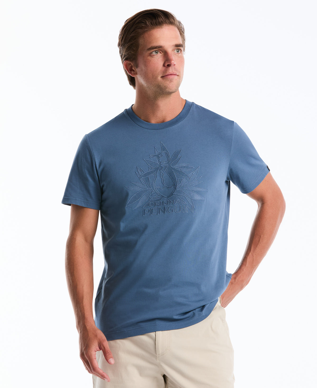 Original Penguin Embroidered Bloom Pete Jersey Tee