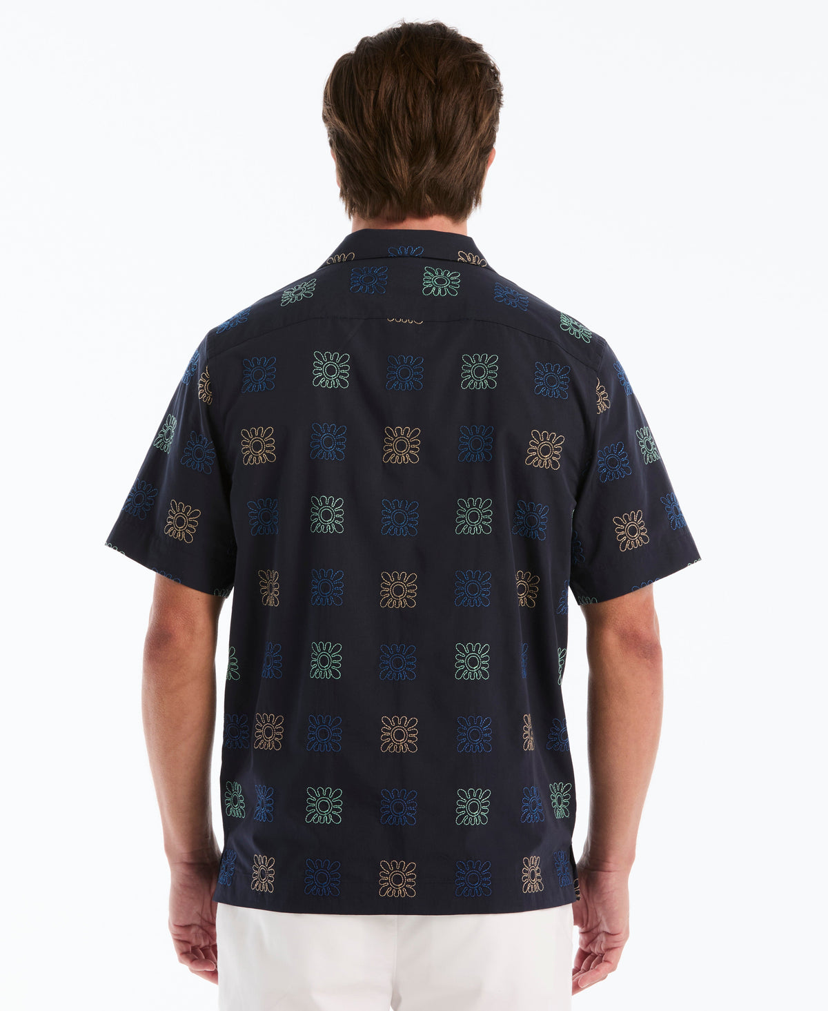Original Penguin Embroidered Button-Up Camp Shirt