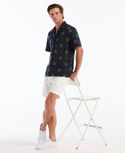 Original Penguin Embroidered Button-Up Camp Shirt