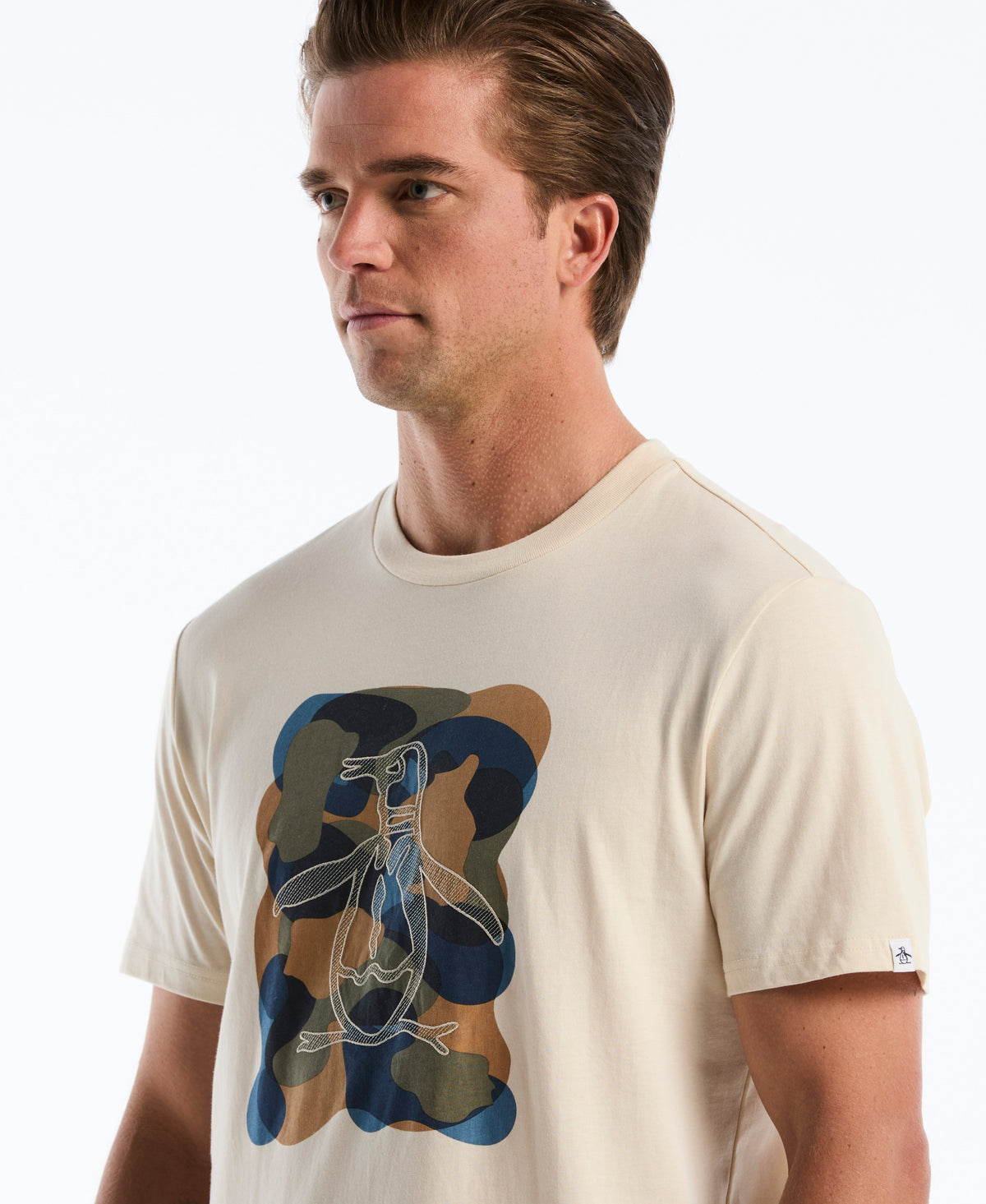 Original Penguin Embroidered Camo Pete Graphic Tee